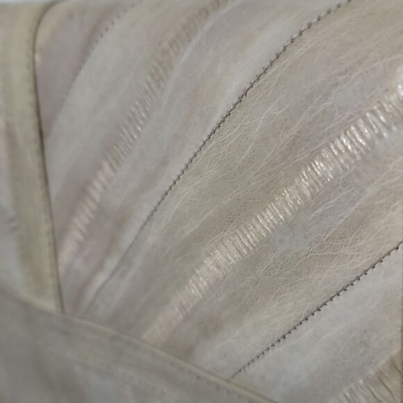 Vintage 70's-80's Patchwork Eel Skin Clutch Shoulder Bag - Picture 3 of 8